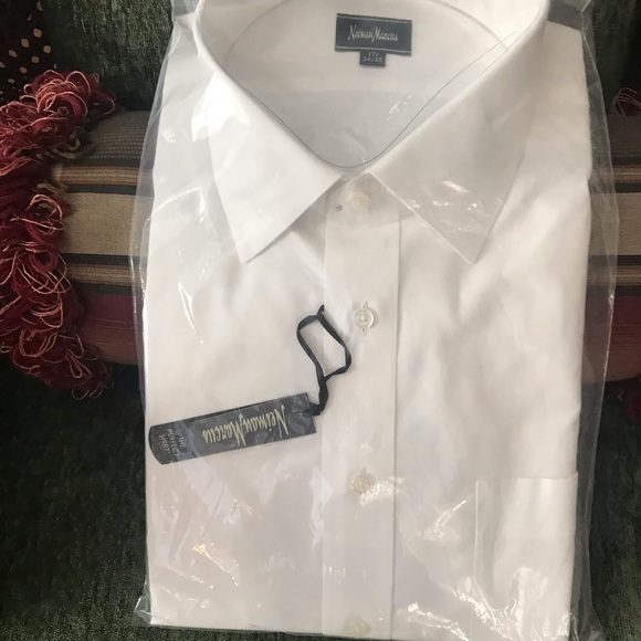 Neiman Marcus Shirts Neiman Marcus Mens Dress Shirt 75 3435 Bundle Of 3 White Wstripes
